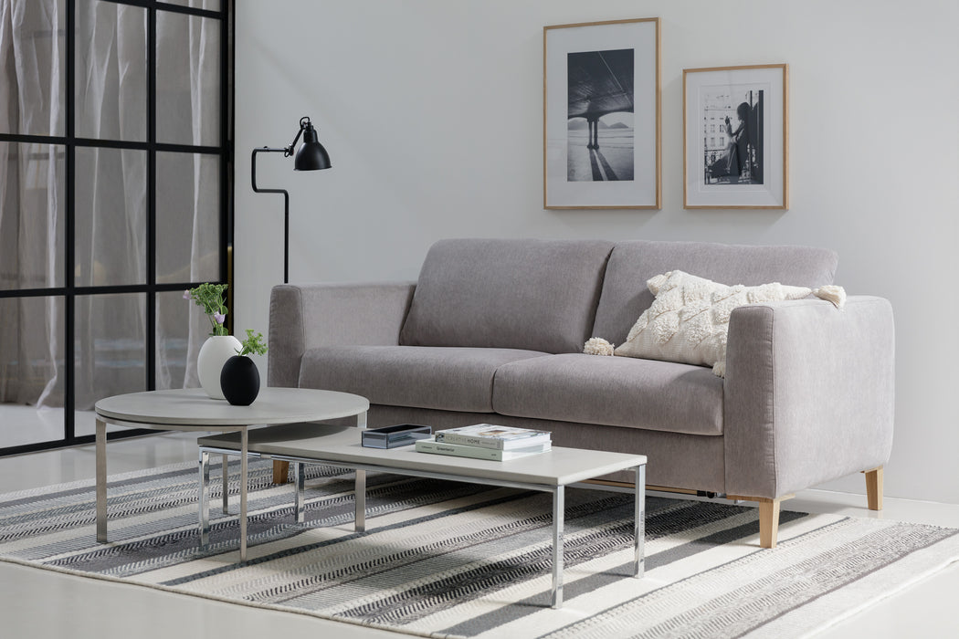 Sofa bed in natural gray - Henry - 200 cm