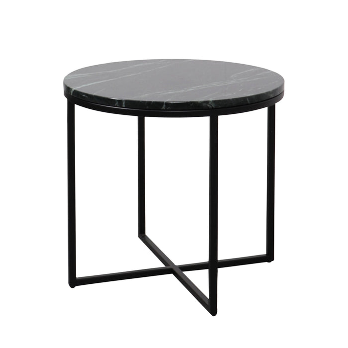 Table d'Appoint Margaux - Marbre Vert - 50x50x45cm