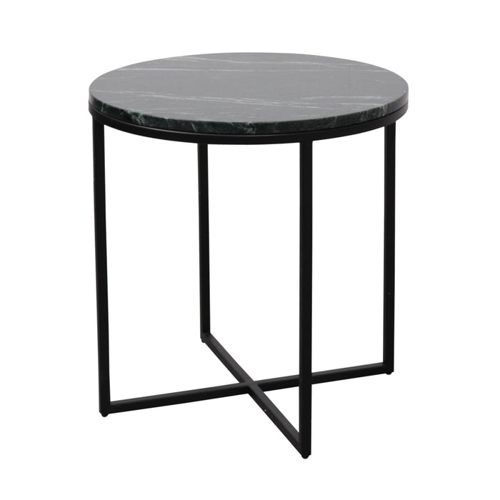 Table d'Appoint Margaux - Marbre Vert - 50x50x45cm