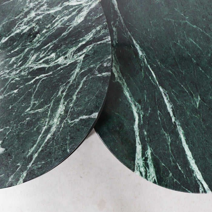Side table Margaux - Green Marble Tabletop - Ø50cm