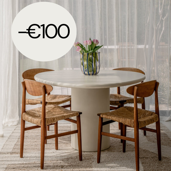 Mesa de comedor ovalada aspecto Mortex - Reef - 140 cm - Microskin