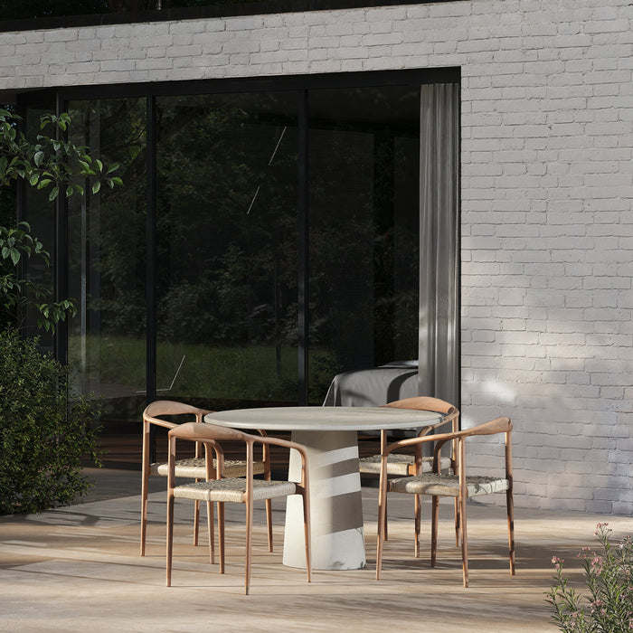 Table à manger d'extérieur - Legna - 140 cm - MicroSkin - Cloudy Latte