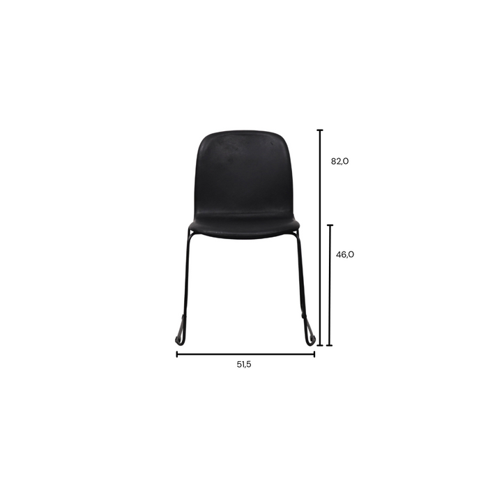 Cedric Chair - Black Leather
