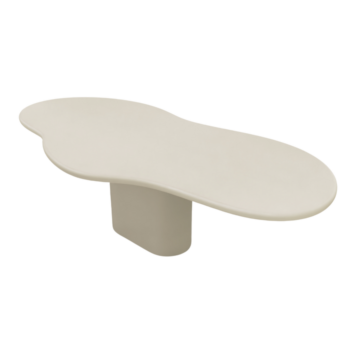 Amir Organic concrete look dining table - 261 cm - StoneSkin - Latte