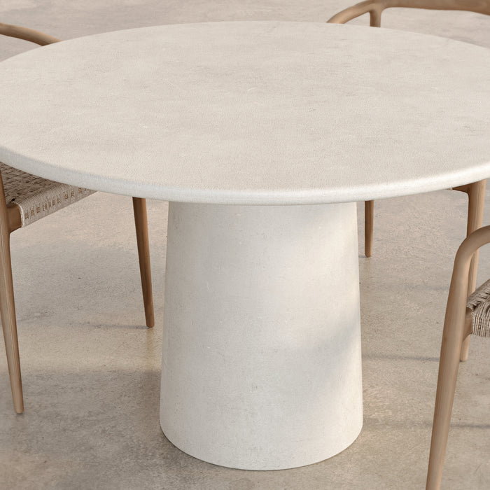 Table à manger d'extérieur - Legna - 140 cm - MicroSkin - Cloudy Latte