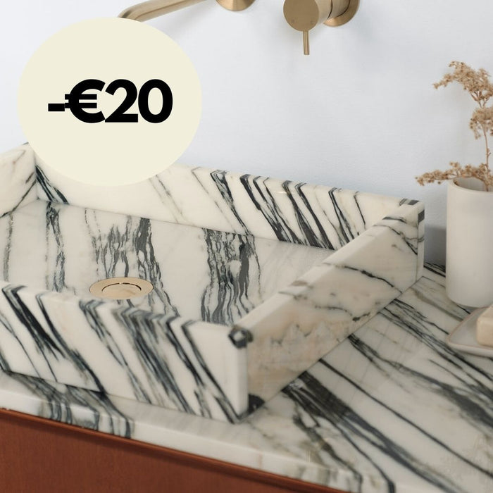 Fregadero de mármol George - Mármol azul/blanco