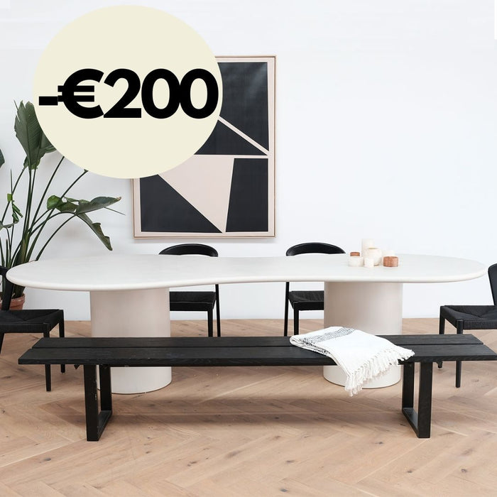 Mesa de comedor Trio de micropiel orgánica