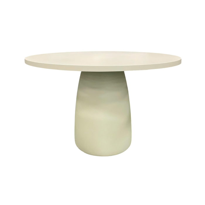 Ronde eettafel voor buiten - Uzé - D120 H75 - Latte - Polycomposiet