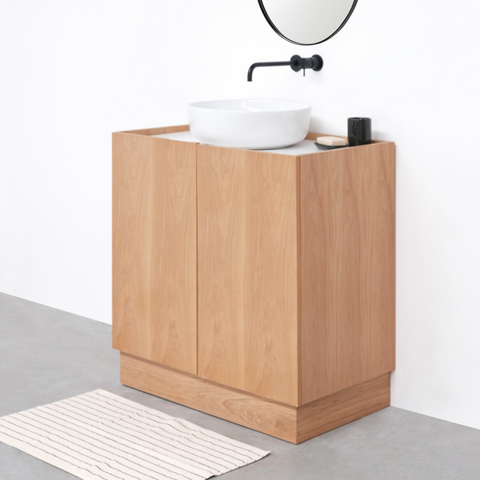 Mueble lavabo blanco - Felix - Cerámica blanca - Alexis 2 - (84 cm)