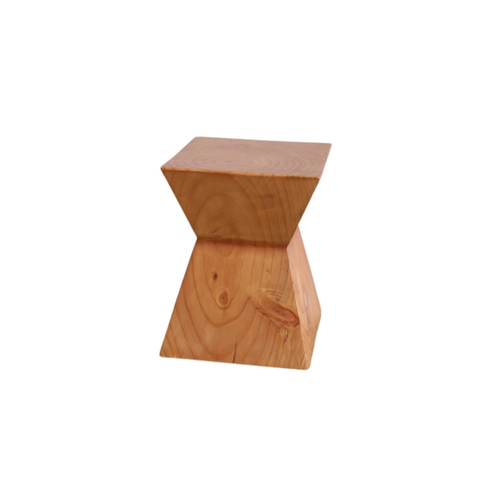 Side table Maurel - pine wood - Light walnut