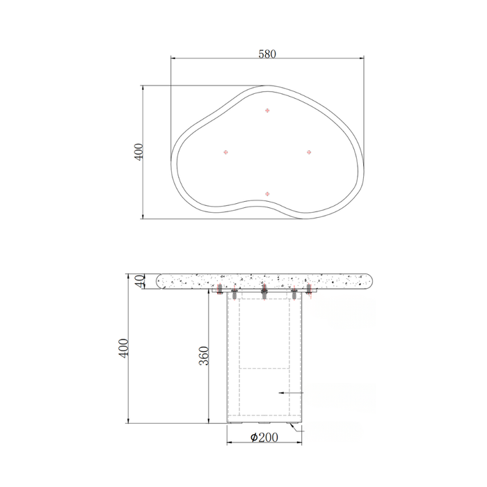 Elva - Bijzettafel Low - StoneSkin - Latte