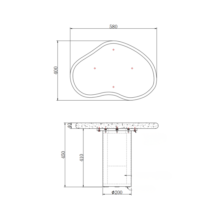Elva - Bijzettafel High - StoneSkin - Latte