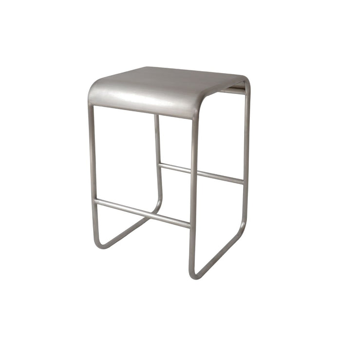 Barstoel Noli - Zithoogte 65 cm - Geborsteld Staal
