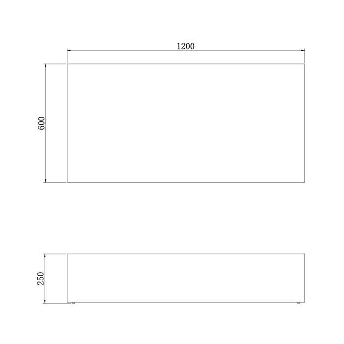 Rechthoekig salontafel Sienna - 120 cm - Stainless Steel