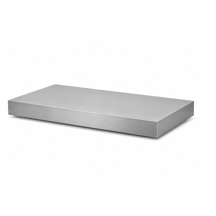 Table basse rectangulaire Tilo - 168 cm - Acier brossé