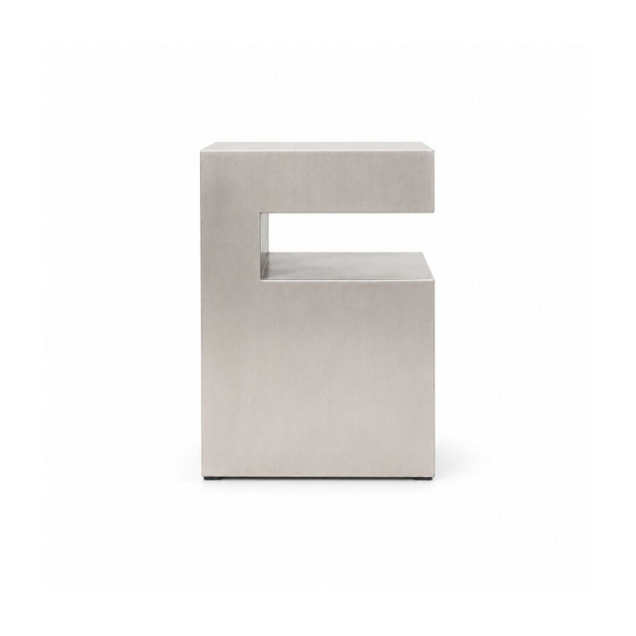Bijzettafel Lewis - B32 D32 H45 - Geborsteld staal