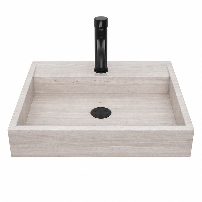 Waschbecken Badezimmer - Beiger Marmor - George mit Hahnloch