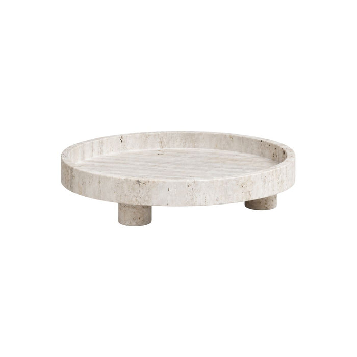 Travertin schaal - Witte zandsteen - D45 cm