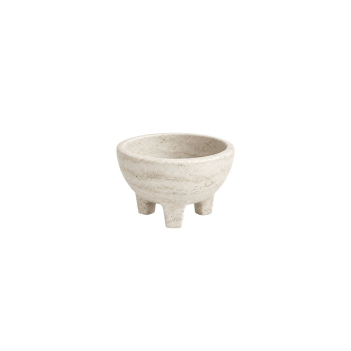 Travertine bowl - White sandstone - D15 cm