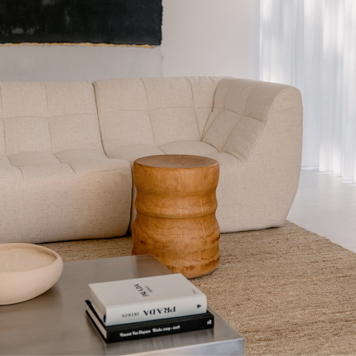 Eckfauteuil - Lemont - B91 T91 H74 - Elfenbein Bouclé