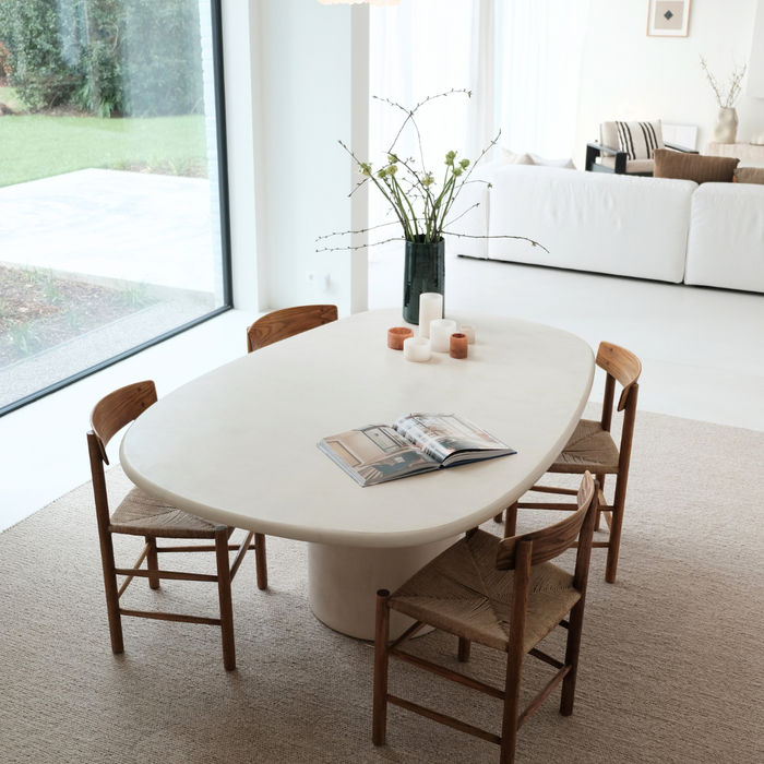 Geelong eettafel mortexlook ovale vorm alt