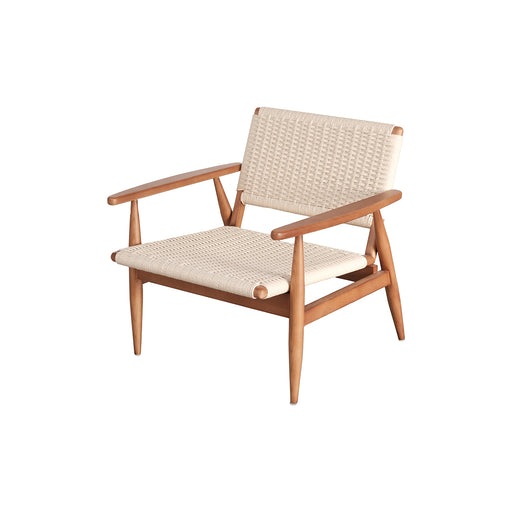 Hobart relax fauteuil van Furnified gemaakt van teakhout en geweven touw.ALT