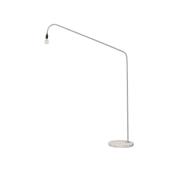 Lamp Ellis - Large H202 - White Travertine - Brushed Steel Base