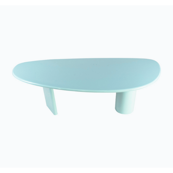 Dining table Rouen - Glossy haborg gray Stoneskin - Round edge