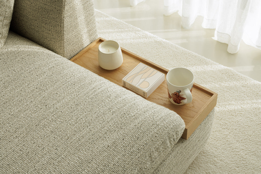 Natürliches 4-Sitzer-Sofa mit Tablett - Milou