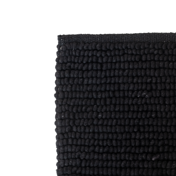 Mini Loop - Teppich - Schwarz handgewebt