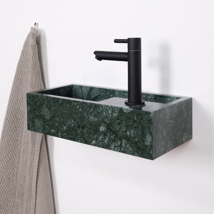 Marmeren wasbak Naleya - Groen marmer - Luxe toevoeging voor uw badkamer of toilet