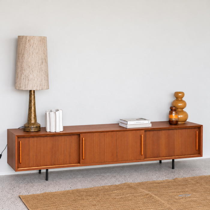 Retro tv-kast Oskar teak 220 cm