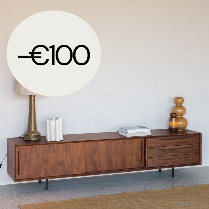 TV-kast met Lades - Oskar - Walnoot - 220 cm