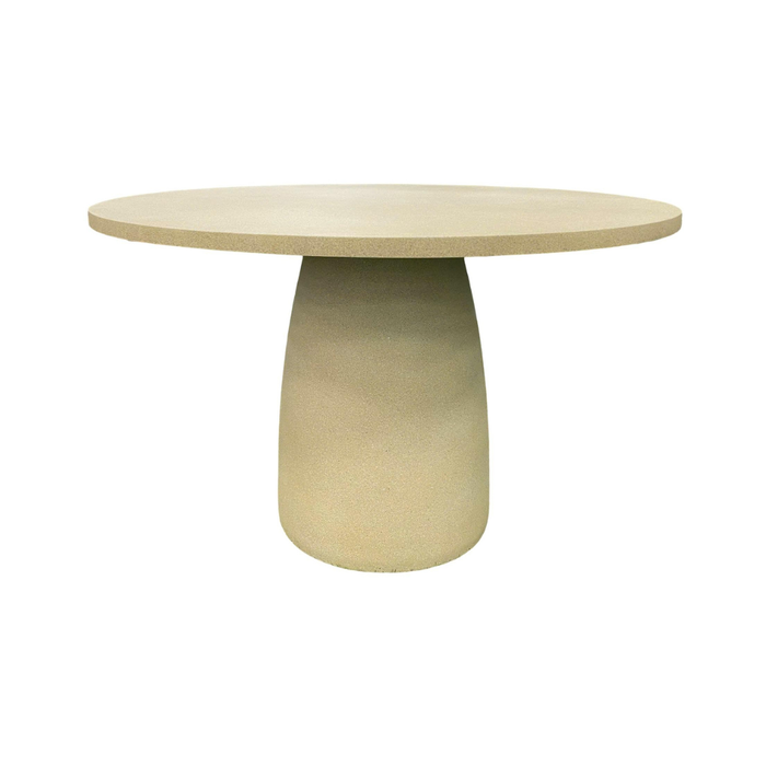 Round outdoor dining table - Uzé - D120 H75 - Dune - Polycomposite