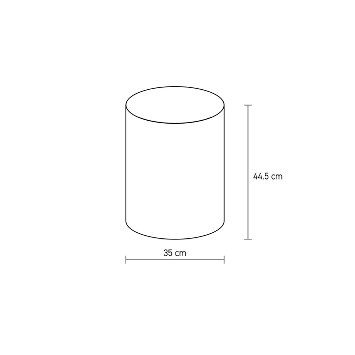 Beistelltisch für draußen - Albi D35 H45 - Latte - Polykomposit