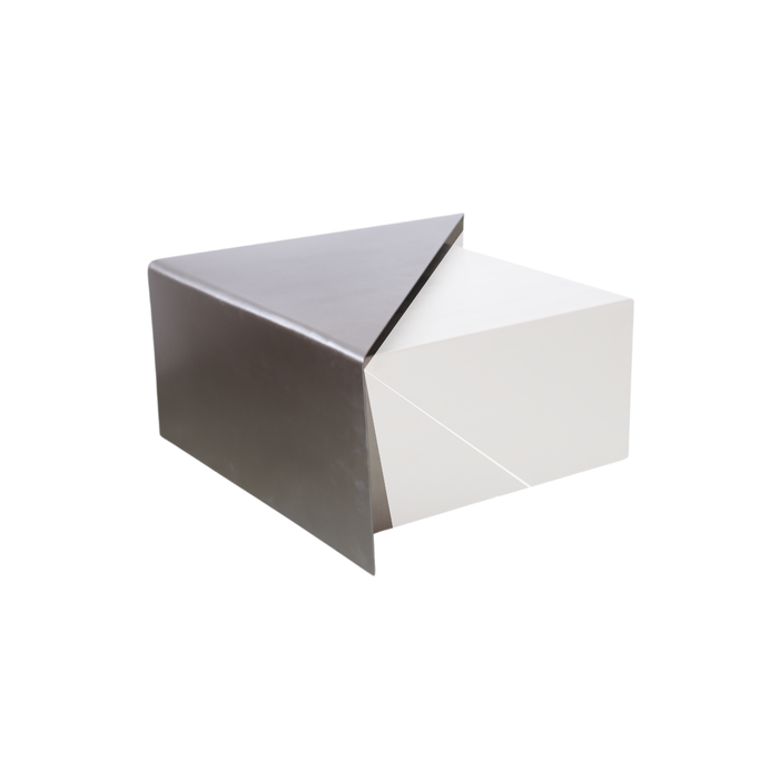 Table basse Chrome Erbray - Acier inoxydable - Grand