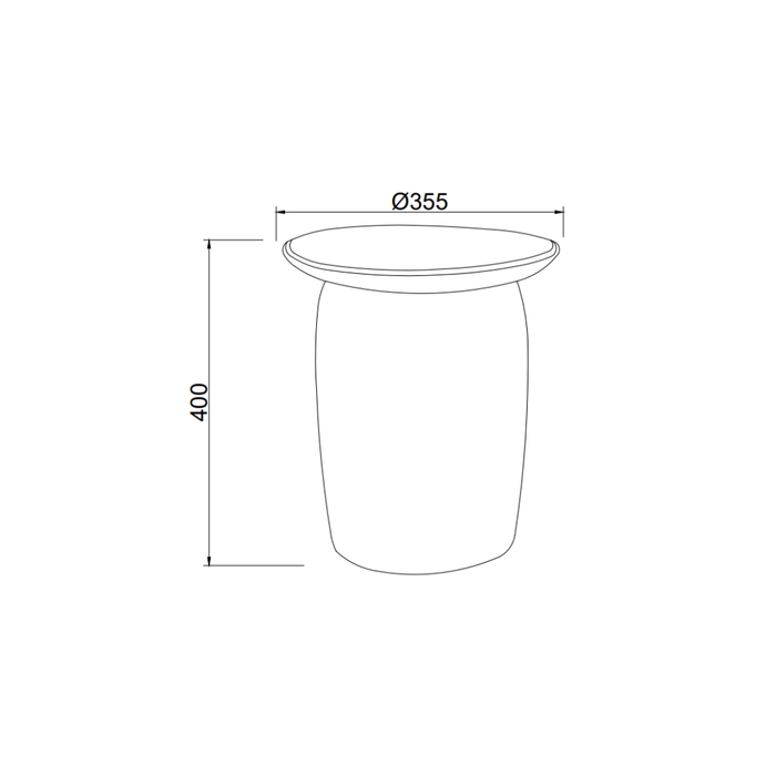 Table d'appoint Kivo – Céramique - Ambre Or