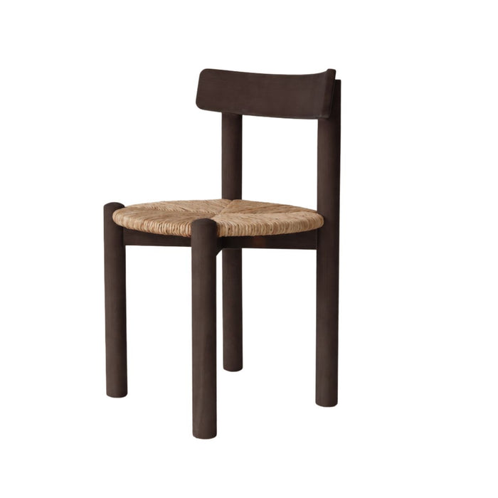 Arlo dining chair - Smoke - Woven seat in natural color
