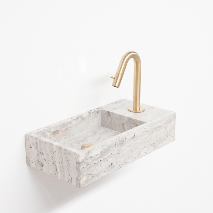 Travertin handenwasfonteintje Porto - Grijze zandsteen