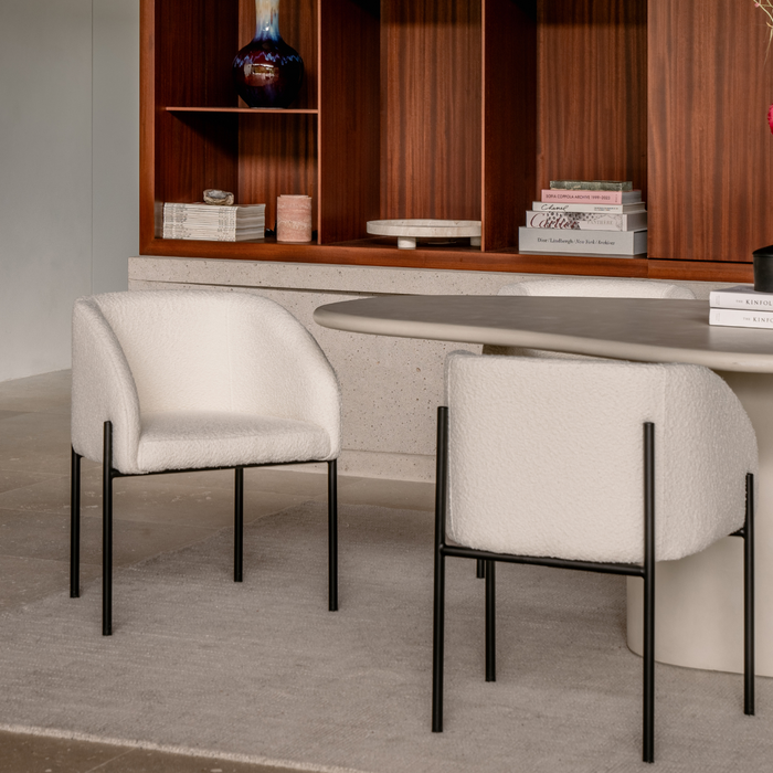 Esszimmerstuhl - Royan - Ivory Bouclé