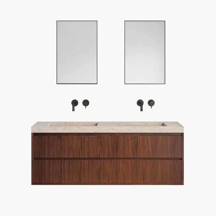 Ann 150 Nogal - Soumans - Travertino blanco
