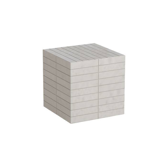 Table basse Vence - Carreaux beige clair - Haut - 39 cm