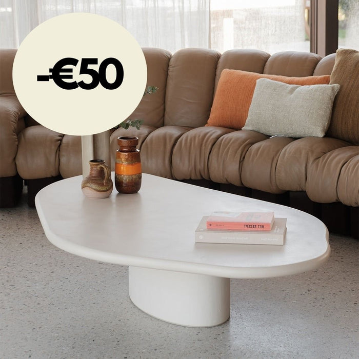 Coffee table Microskin organic shape - Strasbourg - 160 cm