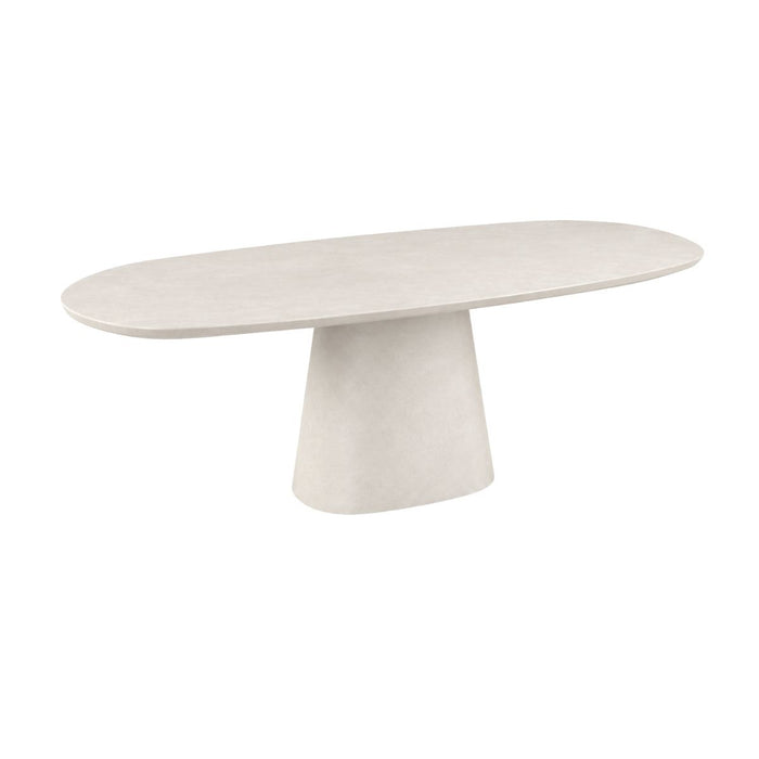 Ovaler Esstisch Honfleur B240 D98 H75 - Latte MicroSkin - Abgeschrägte Kante