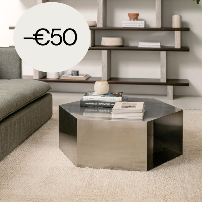 Salontafel Benno - B100 D100 H38 - Stainless steel