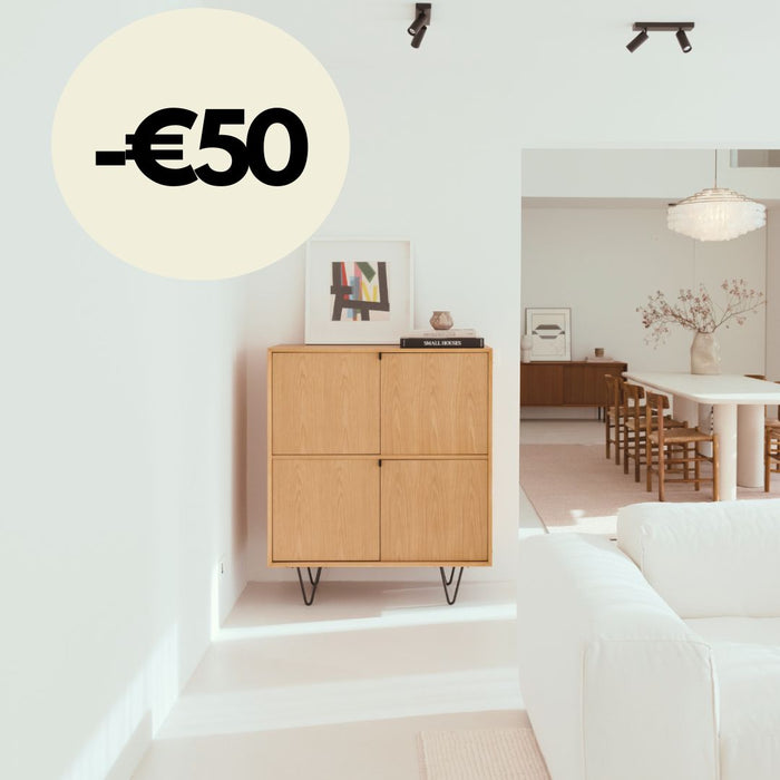 Aparador Alto Roble - Bob - Escandinavo - 100cm