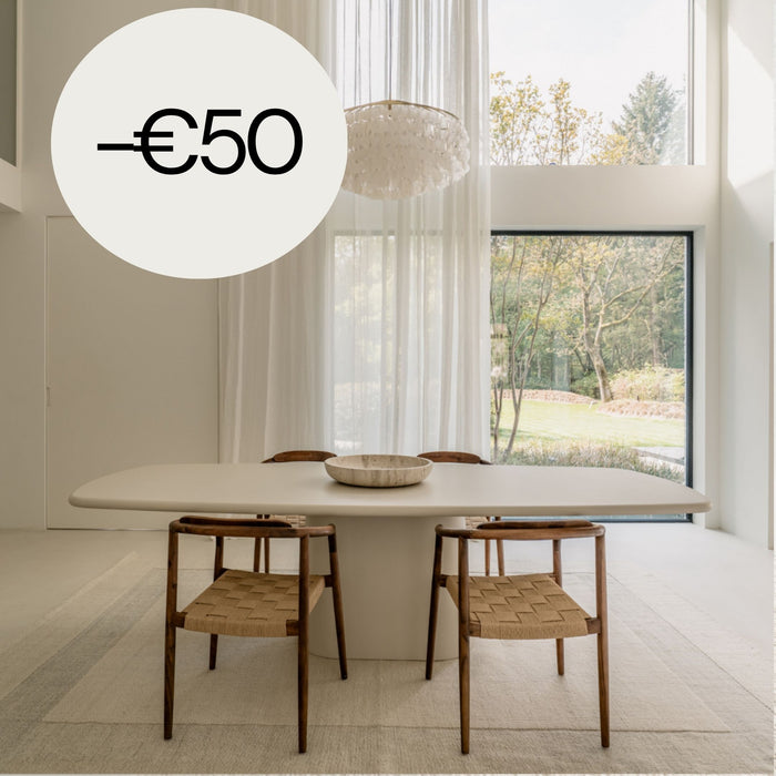 Rectangular dining table - Oval leg - StoneSkin - Lorient - Latte