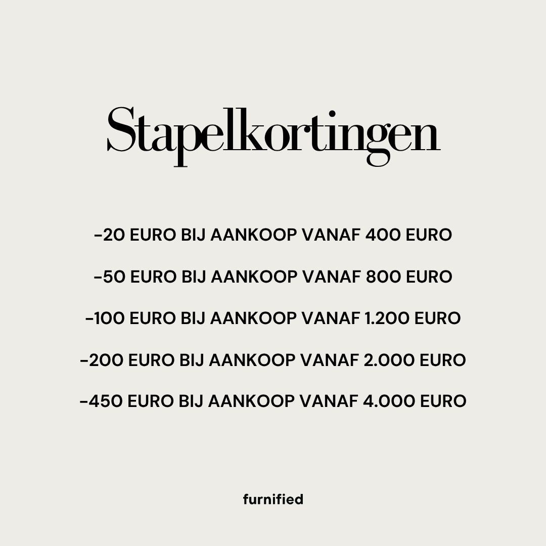 Stapelkortingen op alle items tot 450 euro korting*