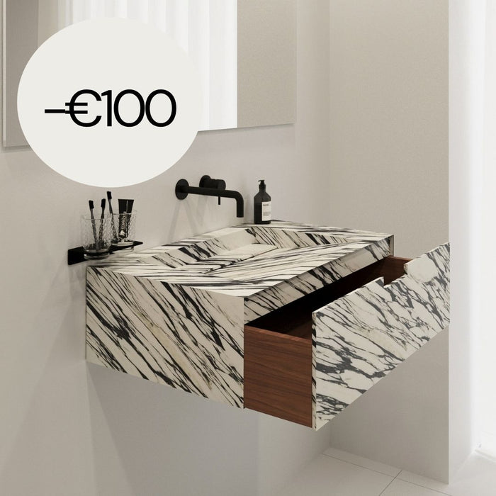 Lavabo mármol calacatta - Loudun - Lavabo simple - 80 cm