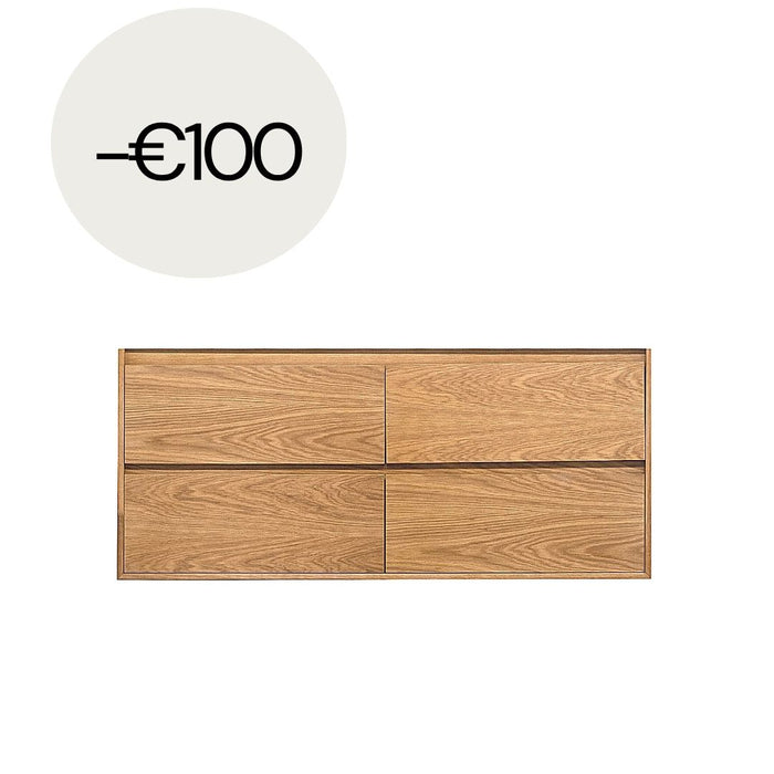 Bathroom furniture Scandinavian ANN - 150 cm - Oak